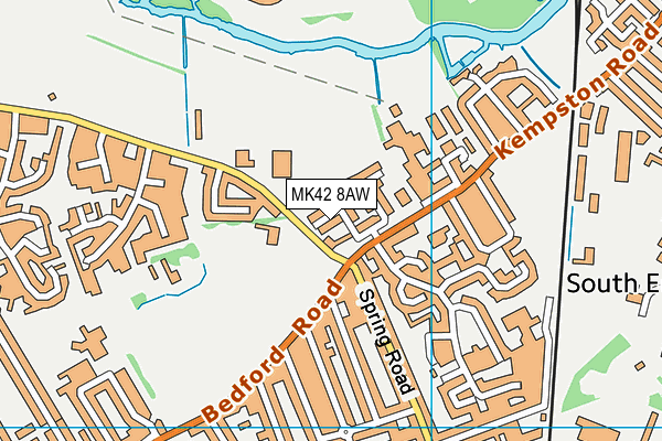 MK42 8AW map - OS VectorMap District (Ordnance Survey) MK42 8AW map - OS VectorMap District (Ordnance Survey)
