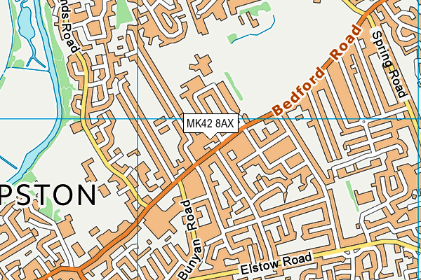 MK42 8AX map - OS VectorMap District (Ordnance Survey) MK42 8AX map - OS VectorMap District (Ordnance Survey)