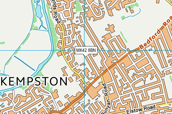 MK42 8BN map - OS VectorMap District (Ordnance Survey) MK42 8BN map - OS VectorMap District (Ordnance Survey)