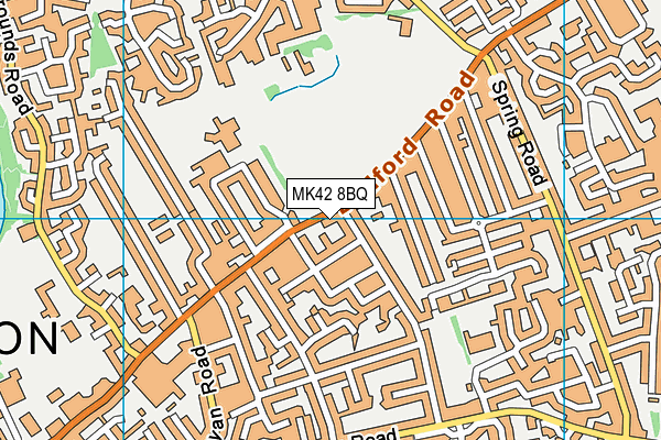 MK42 8BQ map - OS VectorMap District (Ordnance Survey)