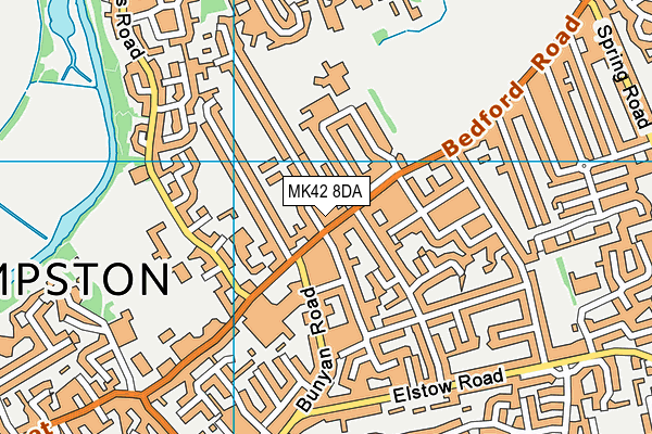 MK42 8DA map - OS VectorMap District (Ordnance Survey)