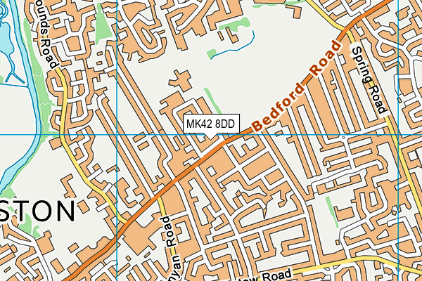 MK42 8DD map - OS VectorMap District (Ordnance Survey) MK42 8DD map - OS VectorMap District (Ordnance Survey)