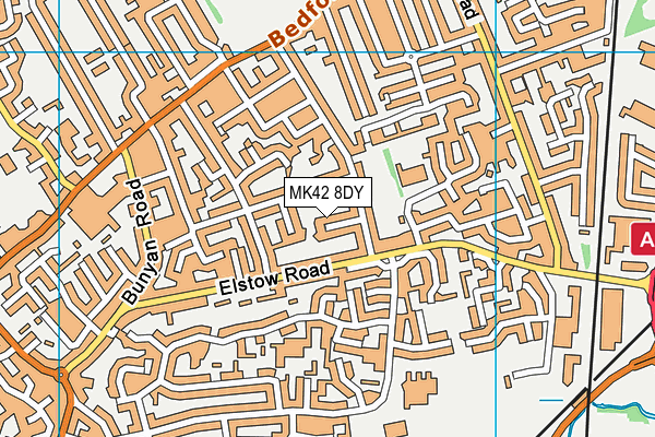 MK42 8DY map - OS VectorMap District (Ordnance Survey) MK42 8DY map - OS VectorMap District (Ordnance Survey)
