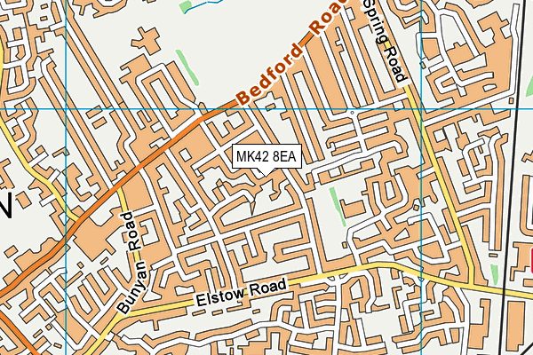 MK42 8EA map - OS VectorMap District (Ordnance Survey) MK42 8EA map - OS VectorMap District (Ordnance Survey)