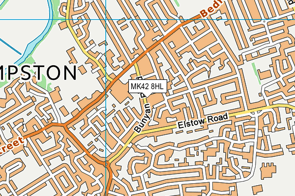 MK42 8HL map - OS VectorMap District (Ordnance Survey) MK42 8HL map - OS VectorMap District (Ordnance Survey)