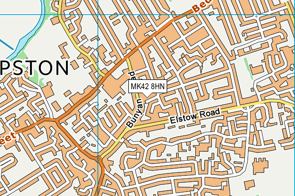 MK42 8HN map - OS VectorMap District (Ordnance Survey)