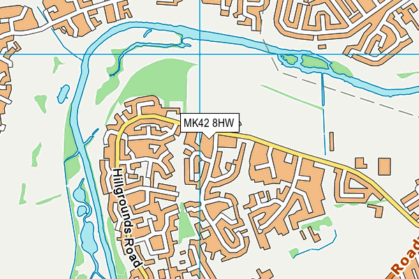 MK42 8HW map - OS VectorMap District (Ordnance Survey) MK42 8HW map - OS VectorMap District (Ordnance Survey)