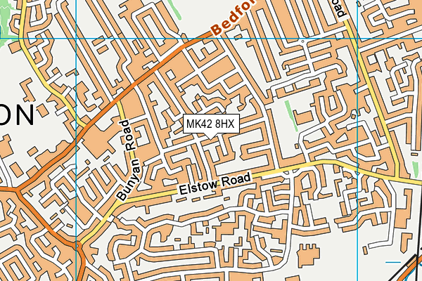 MK42 8HX map - OS VectorMap District (Ordnance Survey) MK42 8HX map - OS VectorMap District (Ordnance Survey)