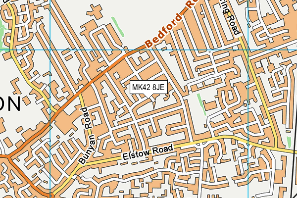 MK42 8JE map - OS VectorMap District (Ordnance Survey) MK42 8JE map - OS VectorMap District (Ordnance Survey)
