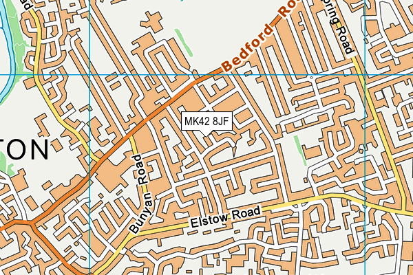MK42 8JF map - OS VectorMap District (Ordnance Survey) MK42 8JF map - OS VectorMap District (Ordnance Survey)