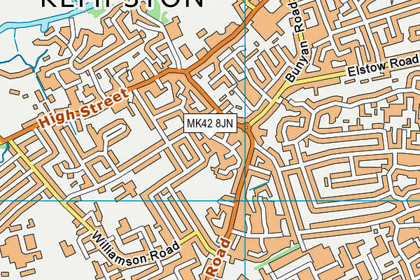 MK42 8JN map - OS VectorMap District (Ordnance Survey) MK42 8JN map - OS VectorMap District (Ordnance Survey)