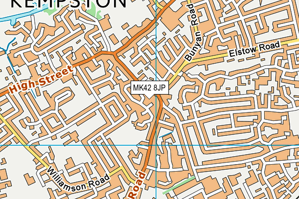 MK42 8JP map - OS VectorMap District (Ordnance Survey) MK42 8JP map - OS VectorMap District (Ordnance Survey)