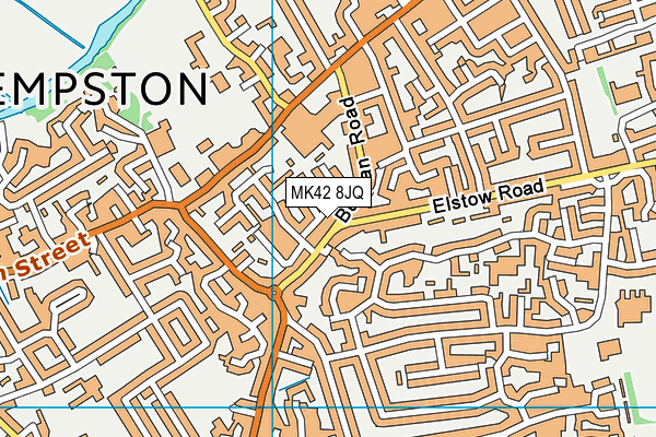 MK42 8JQ map - OS VectorMap District (Ordnance Survey) MK42 8JQ map - OS VectorMap District (Ordnance Survey)