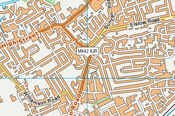 MK42 8JR map - OS VectorMap District (Ordnance Survey) MK42 8JR map - OS VectorMap District (Ordnance Survey)