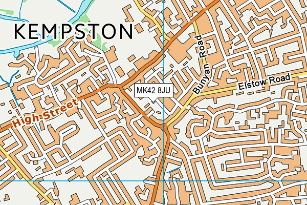 MK42 8JU map - OS VectorMap District (Ordnance Survey) MK42 8JU map - OS VectorMap District (Ordnance Survey)
