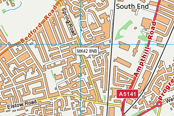 MK42 8NB map - OS VectorMap District (Ordnance Survey)