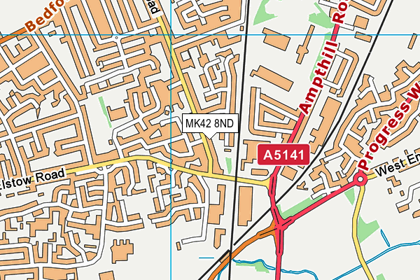 MK42 8ND map - OS VectorMap District (Ordnance Survey) MK42 8ND map - OS VectorMap District (Ordnance Survey)
