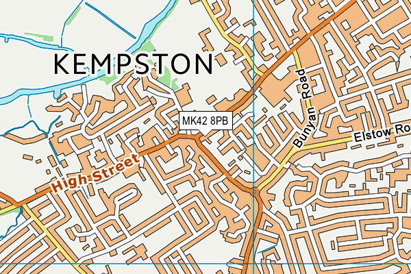 MK42 8PB map - OS VectorMap District (Ordnance Survey) MK42 8PB map - OS VectorMap District (Ordnance Survey)