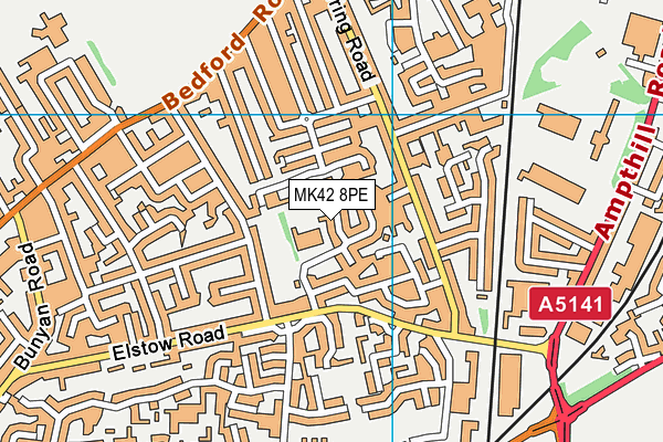MK42 8PE map - OS VectorMap District (Ordnance Survey)