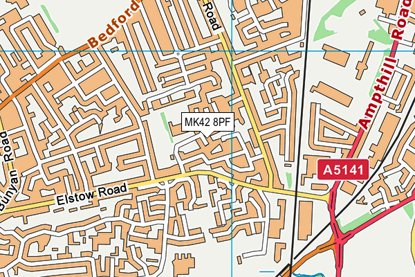 MK42 8PF map - OS VectorMap District (Ordnance Survey) MK42 8PF map - OS VectorMap District (Ordnance Survey)