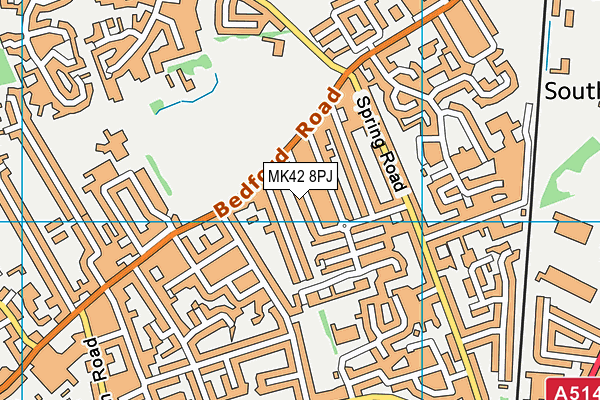 MK42 8PJ map - OS VectorMap District (Ordnance Survey) MK42 8PJ map - OS VectorMap District (Ordnance Survey)