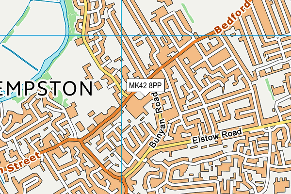 MK42 8PP map - OS VectorMap District (Ordnance Survey) MK42 8PP map - OS VectorMap District (Ordnance Survey)