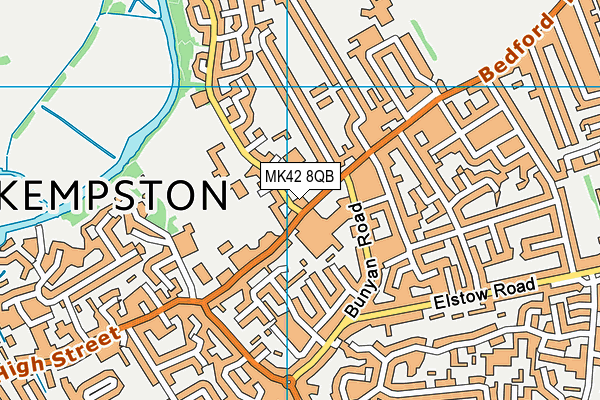 MK42 8QB map - OS VectorMap District (Ordnance Survey) MK42 8QB map - OS VectorMap District (Ordnance Survey)