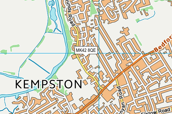 MK42 8QE map - OS VectorMap District (Ordnance Survey) MK42 8QE map - OS VectorMap District (Ordnance Survey)