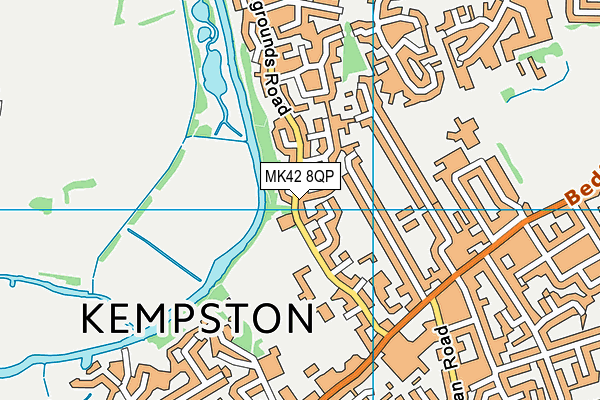 MK42 8QP map - OS VectorMap District (Ordnance Survey) MK42 8QP map - OS VectorMap District (Ordnance Survey)