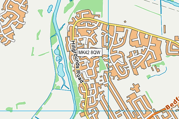 MK42 8QW map - OS VectorMap District (Ordnance Survey) MK42 8QW map - OS VectorMap District (Ordnance Survey)