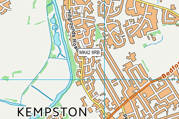 MK42 8RB map - OS VectorMap District (Ordnance Survey) MK42 8RB map - OS VectorMap District (Ordnance Survey)