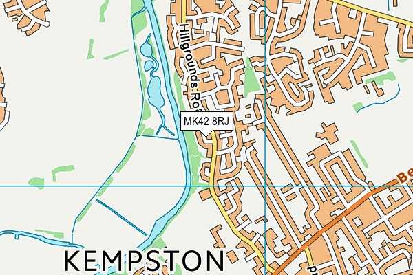 MK42 8RJ map - OS VectorMap District (Ordnance Survey) MK42 8RJ map - OS VectorMap District (Ordnance Survey)