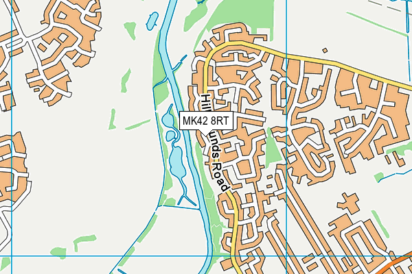 MK42 8RT map - OS VectorMap District (Ordnance Survey) MK42 8RT map - OS VectorMap District (Ordnance Survey)