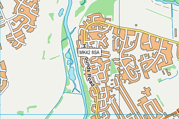MK42 8SA map - OS VectorMap District (Ordnance Survey) MK42 8SA map - OS VectorMap District (Ordnance Survey)