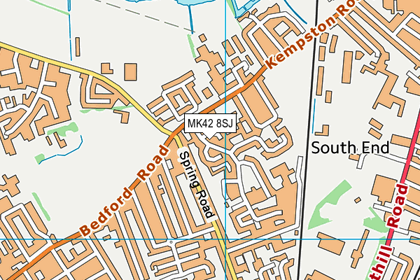MK42 8SJ map - OS VectorMap District (Ordnance Survey) MK42 8SJ map - OS VectorMap District (Ordnance Survey)