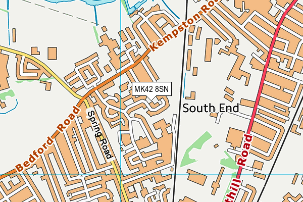 MK42 8SN map - OS VectorMap District (Ordnance Survey)