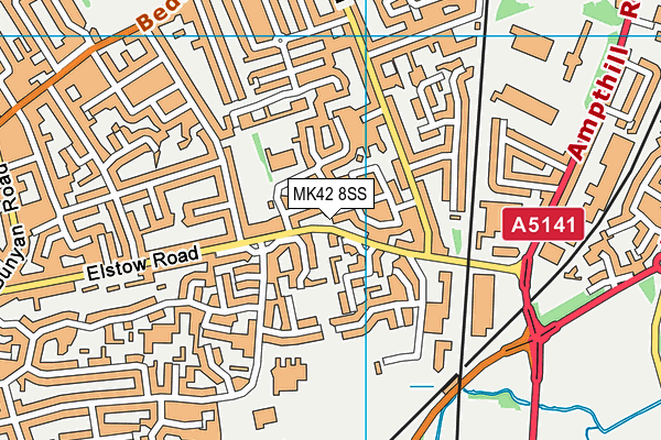 MK42 8SS map - OS VectorMap District (Ordnance Survey)