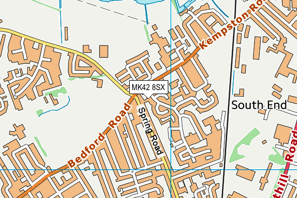 MK42 8SX map - OS VectorMap District (Ordnance Survey) MK42 8SX map - OS VectorMap District (Ordnance Survey)