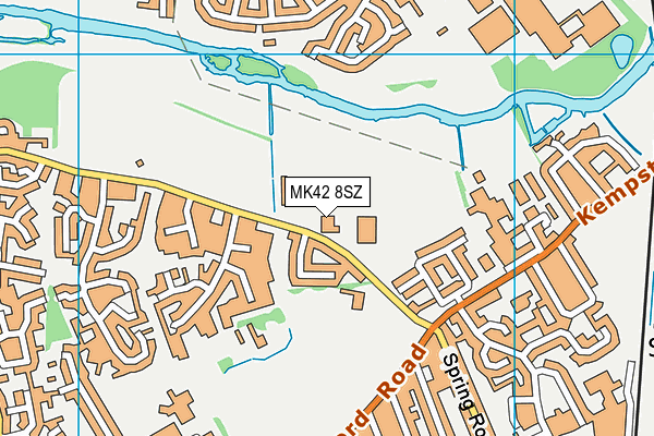 MK42 8SZ map - OS VectorMap District (Ordnance Survey)