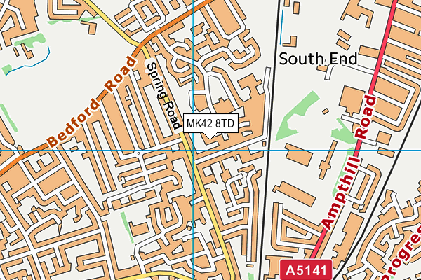 MK42 8TD map - OS VectorMap District (Ordnance Survey) MK42 8TD map - OS VectorMap District (Ordnance Survey)