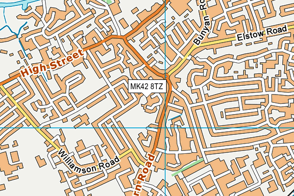 MK42 8TZ map - OS VectorMap District (Ordnance Survey) MK42 8TZ map - OS VectorMap District (Ordnance Survey)