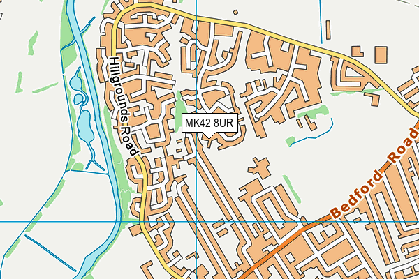MK42 8UR map - OS VectorMap District (Ordnance Survey) MK42 8UR map - OS VectorMap District (Ordnance Survey)