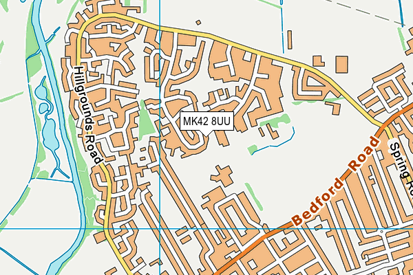 MK42 8UU map - OS VectorMap District (Ordnance Survey) MK42 8UU map - OS VectorMap District (Ordnance Survey)