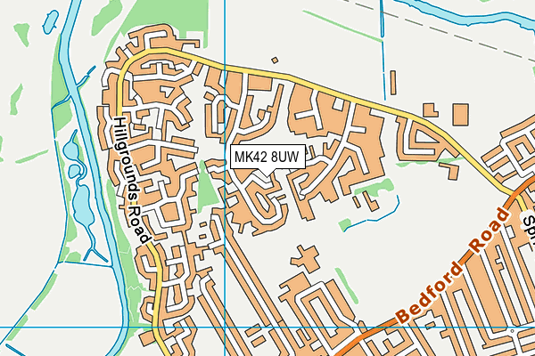 MK42 8UW map - OS VectorMap District (Ordnance Survey) MK42 8UW map - OS VectorMap District (Ordnance Survey)