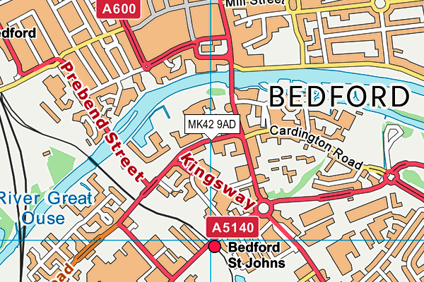 MK42 9AD map - OS VectorMap District (Ordnance Survey) MK42 9AD map - OS VectorMap District (Ordnance Survey)