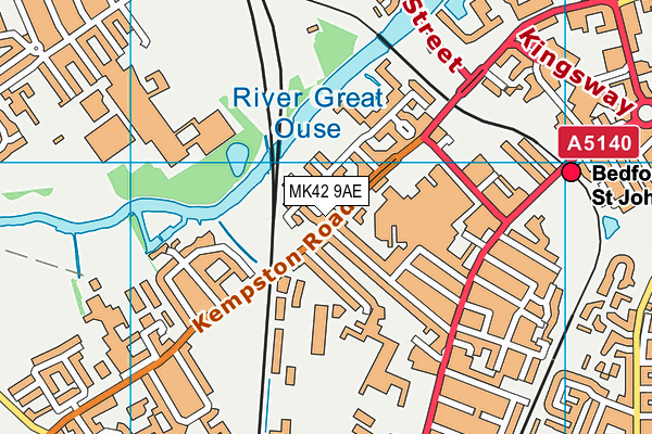 MK42 9AE map - OS VectorMap District (Ordnance Survey) MK42 9AE map - OS VectorMap District (Ordnance Survey)
