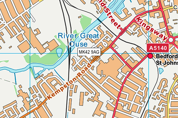 MK42 9AG map - OS VectorMap District (Ordnance Survey) MK42 9AG map - OS VectorMap District (Ordnance Survey)