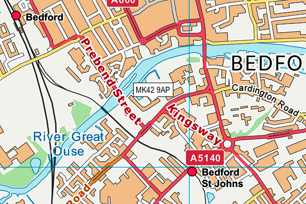 MK42 9AP map - OS VectorMap District (Ordnance Survey) MK42 9AP map - OS VectorMap District (Ordnance Survey)