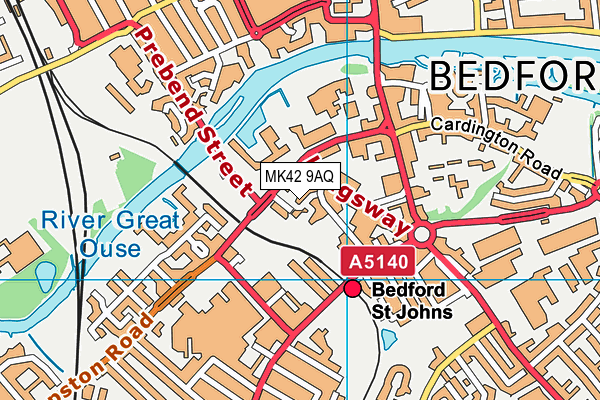 MK42 9AQ map - OS VectorMap District (Ordnance Survey) MK42 9AQ map - OS VectorMap District (Ordnance Survey)