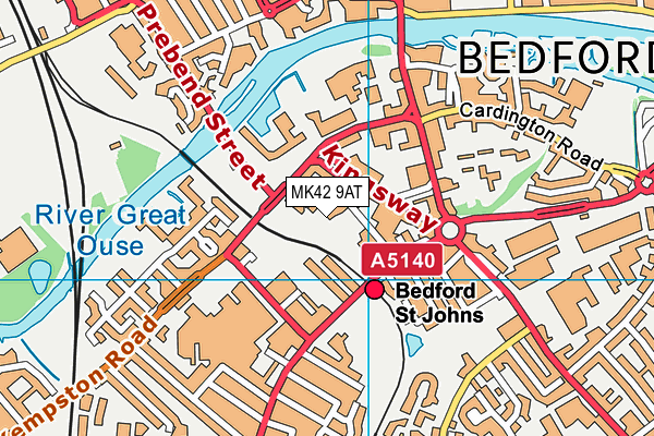 MK42 9AT map - OS VectorMap District (Ordnance Survey) MK42 9AT map - OS VectorMap District (Ordnance Survey)